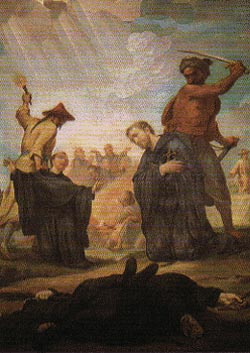 Jesuit missionaries being beheaded